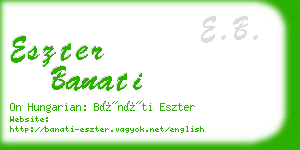 eszter banati business card